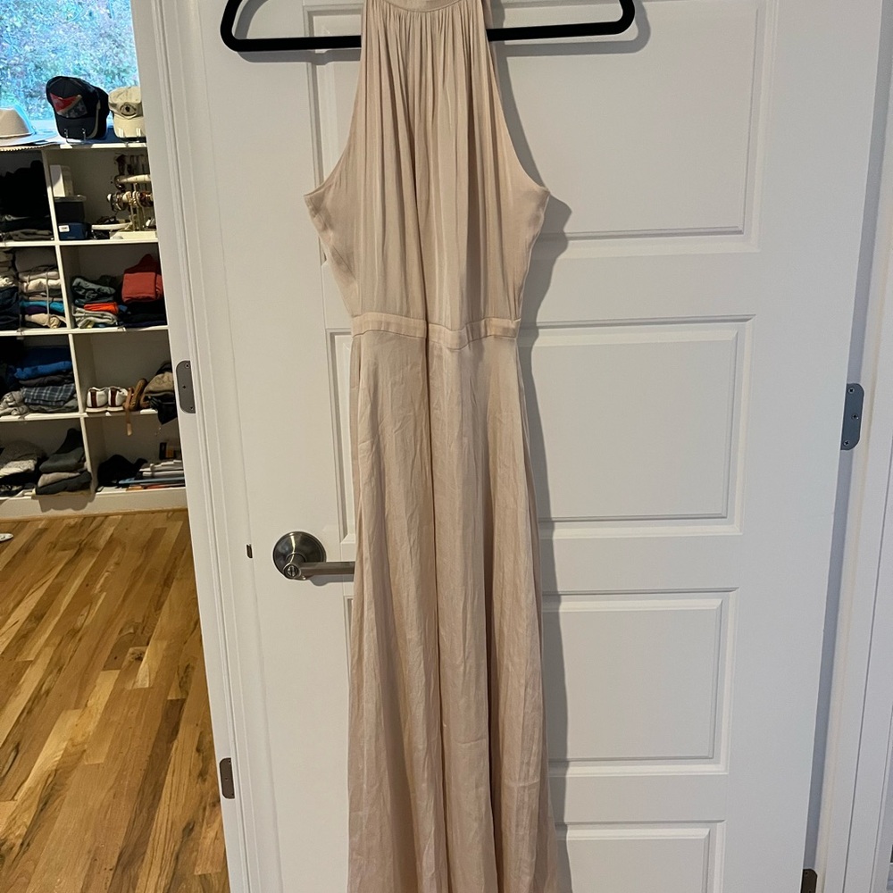 Banana Republic Backless Cream Dress